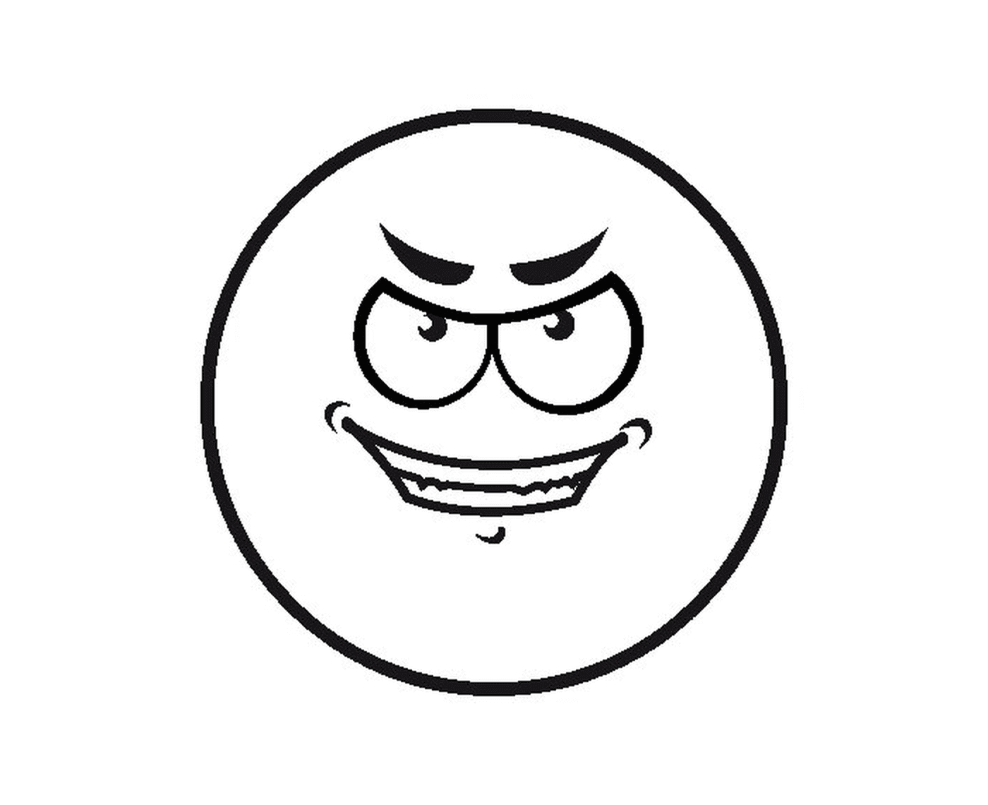  Evil face in circle 