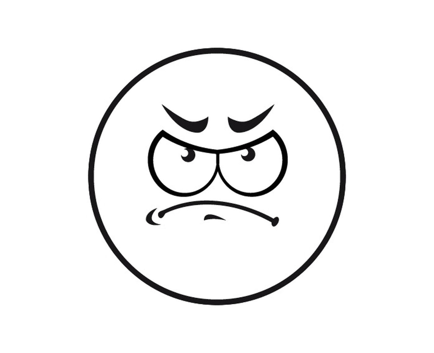  Face angry in circle 