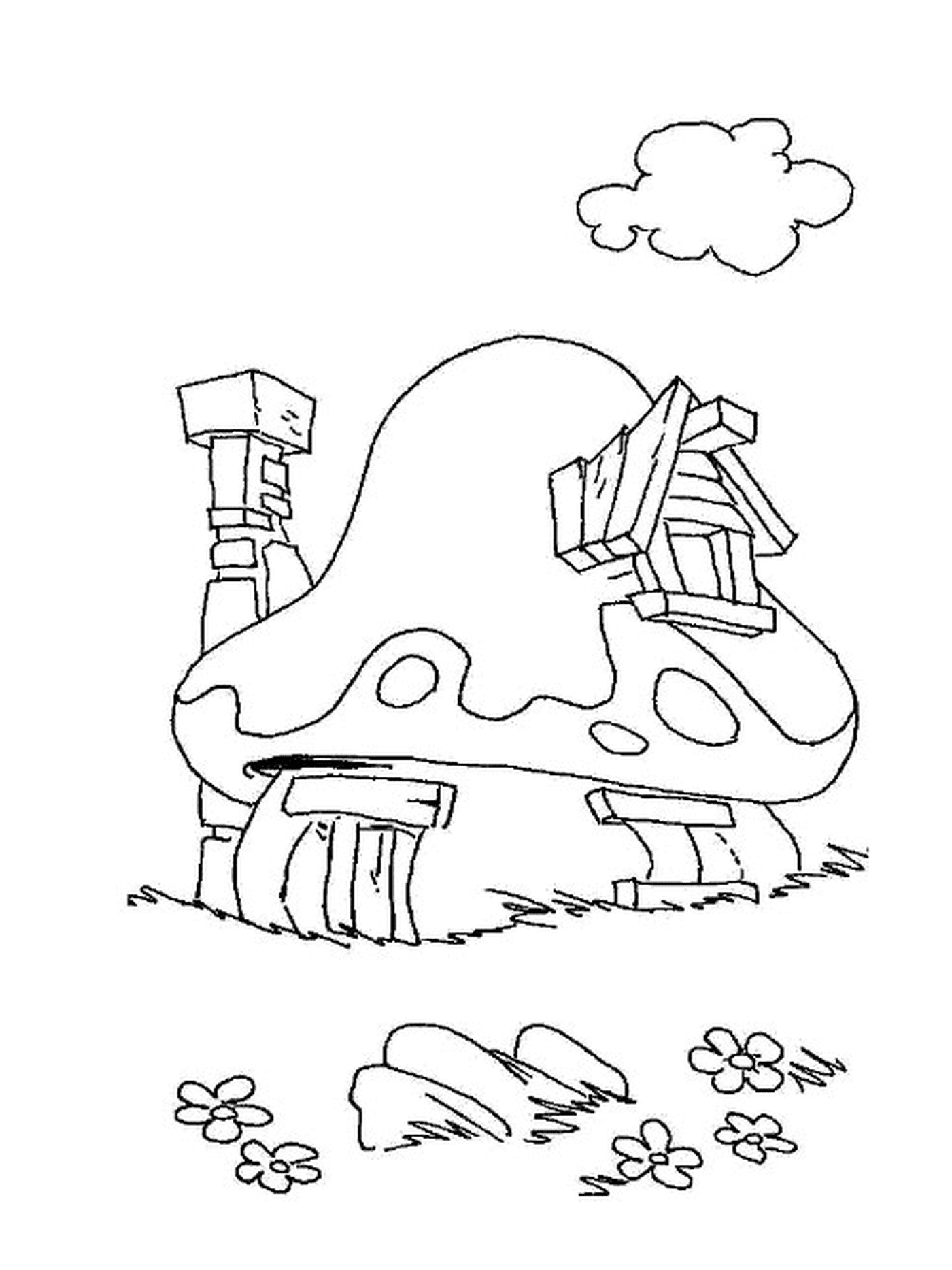  Ein buntes Pilzhaus 