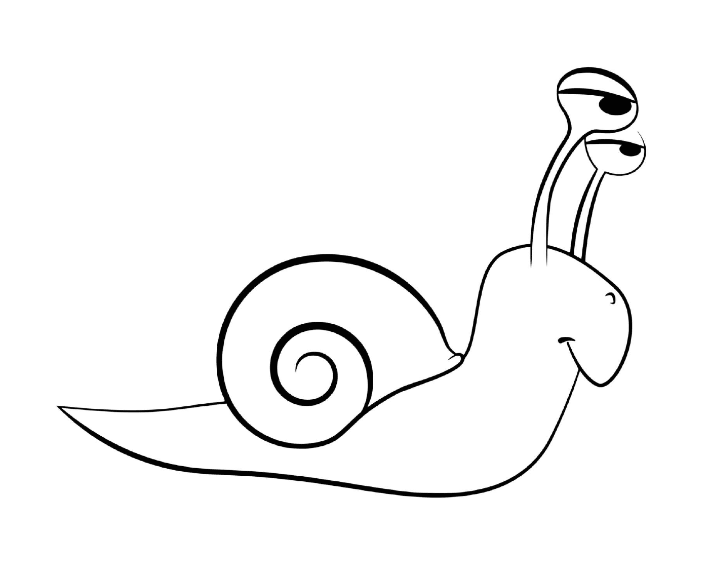  Small funny cartoon snail 
