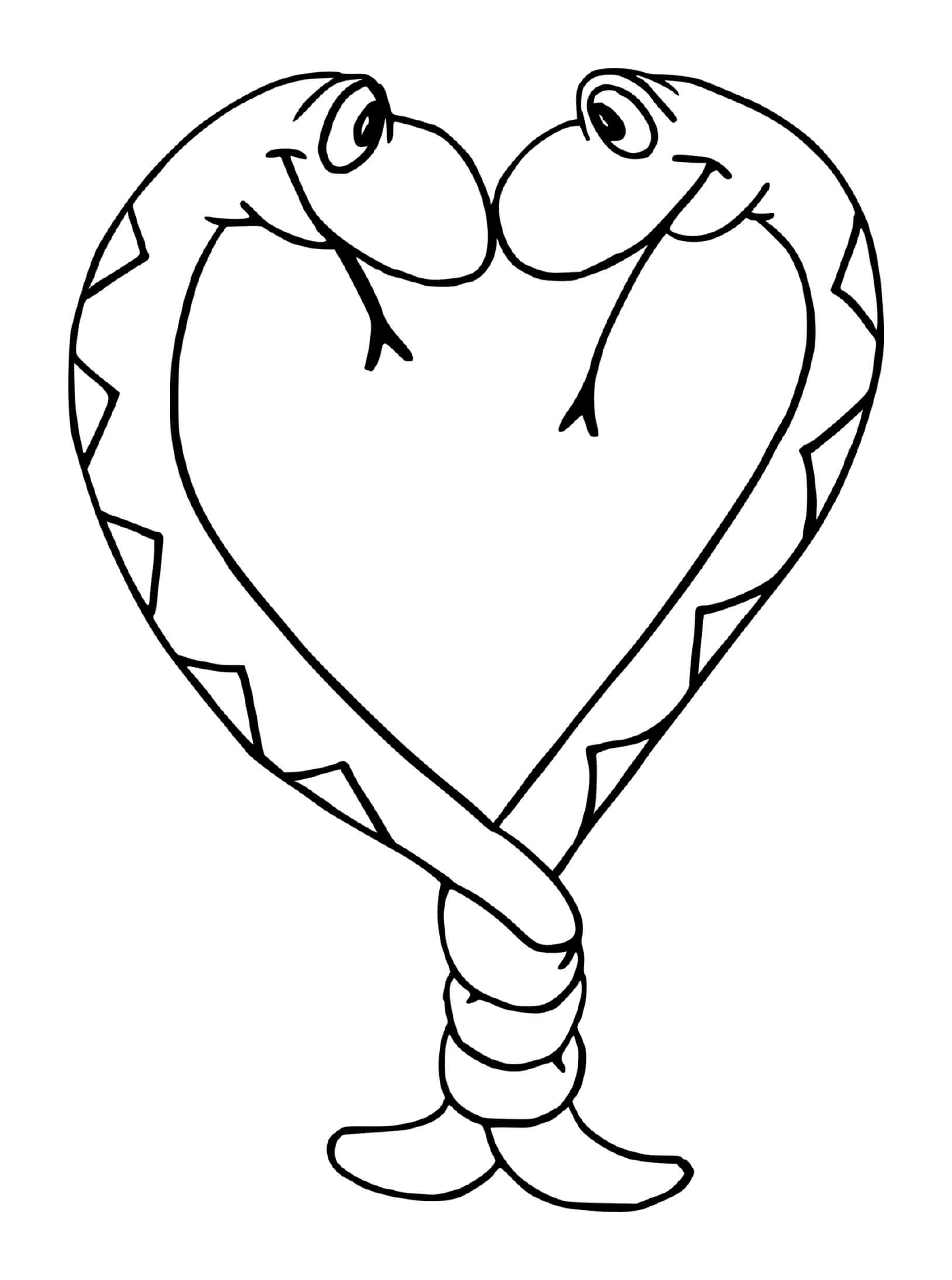  Two snakes that form a heart 