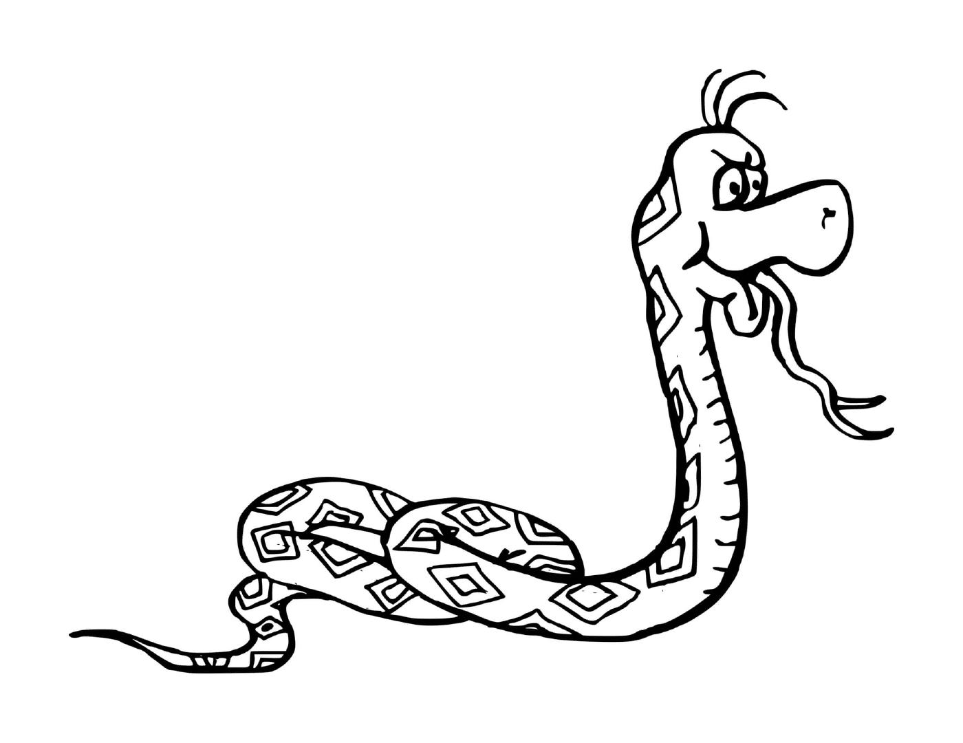  Serpente che prende in giro la lingua 