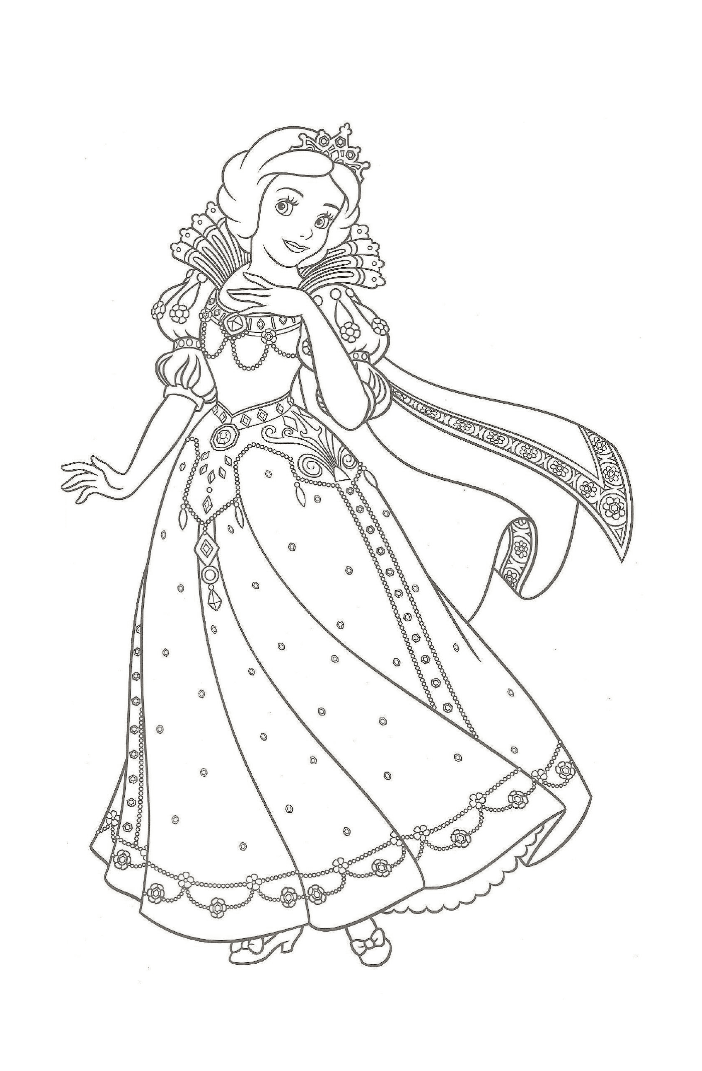  Prinzessin Schnee weiß Kleid 