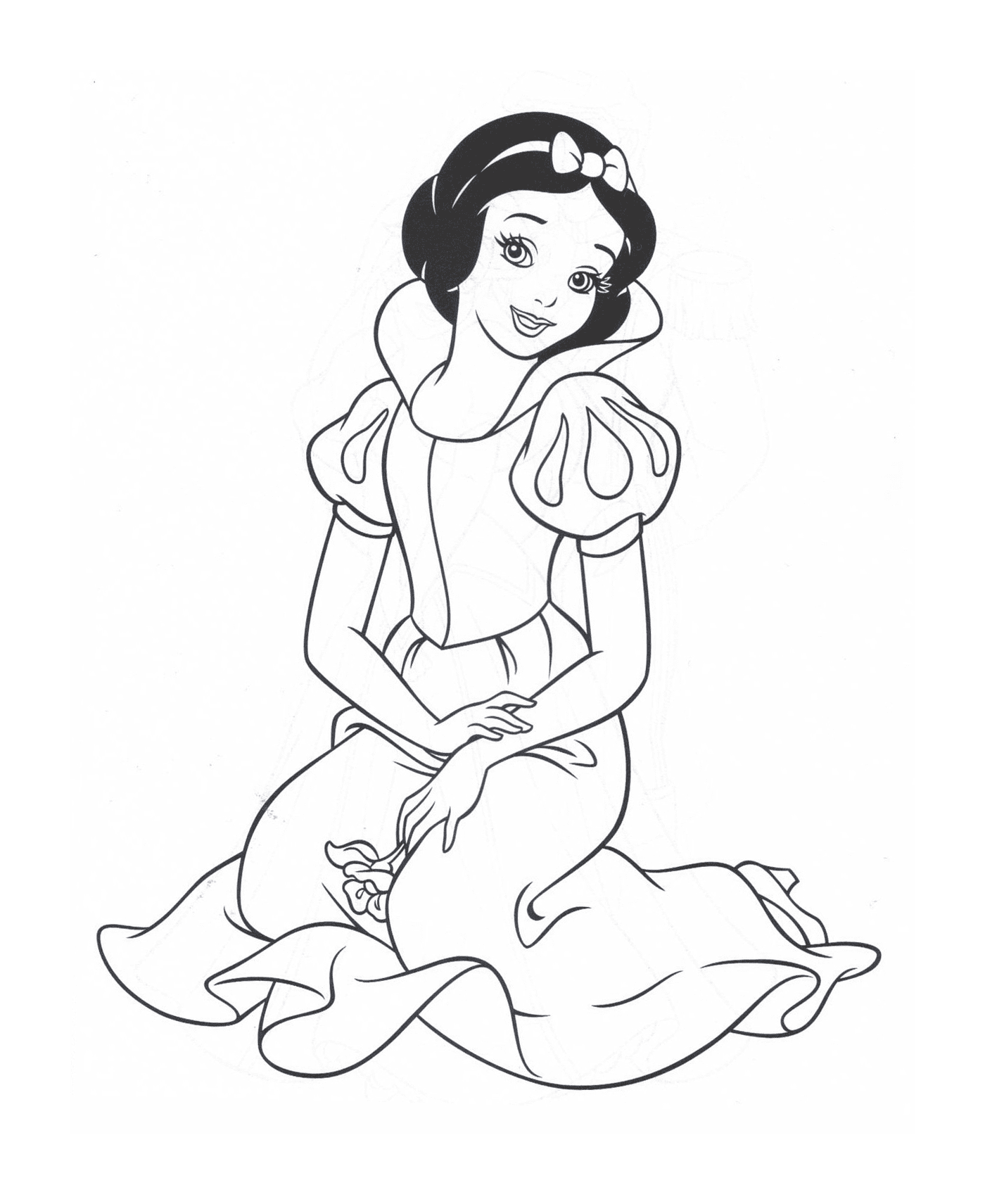 White Snow Disney smiling princess 