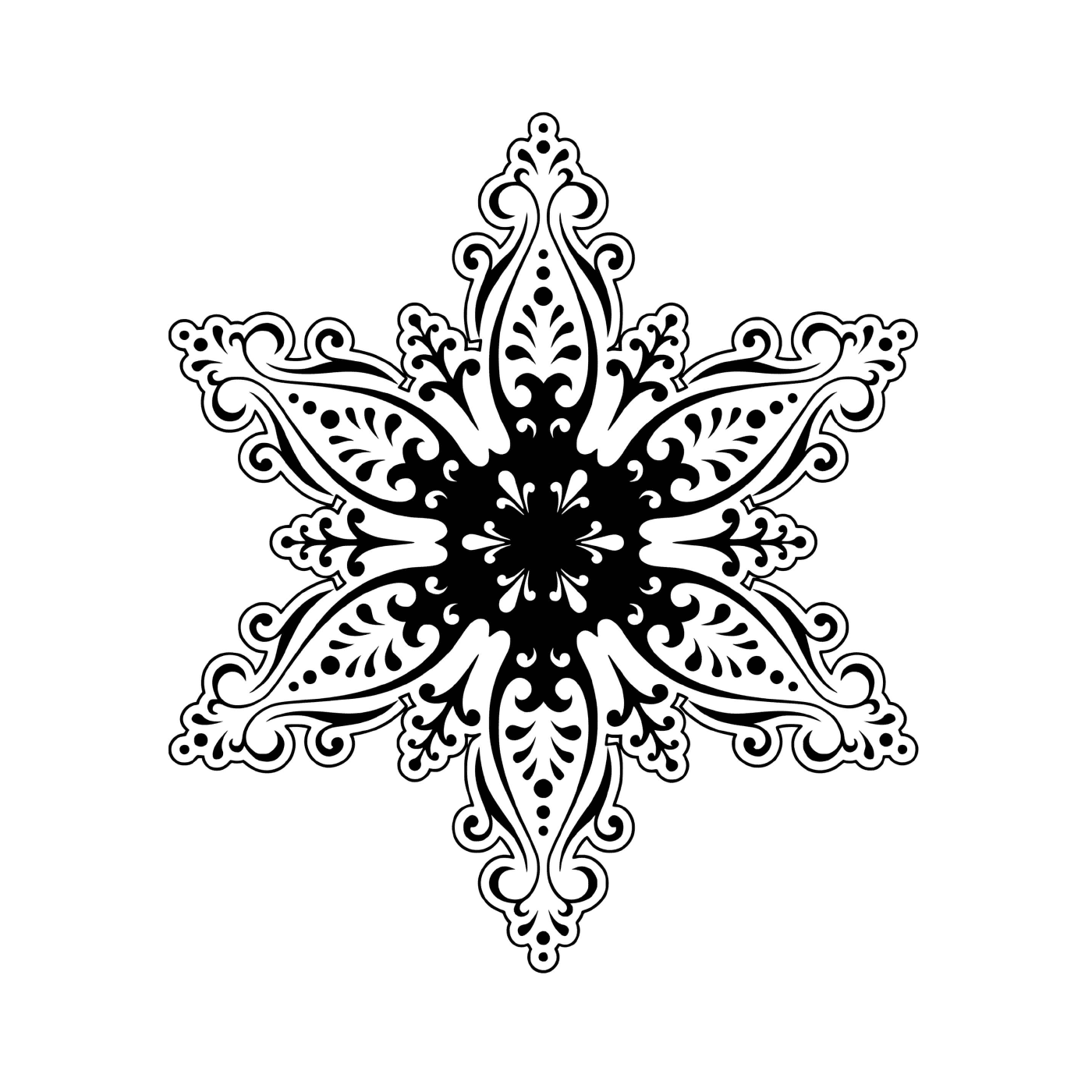 Snowflake floral flower effect 