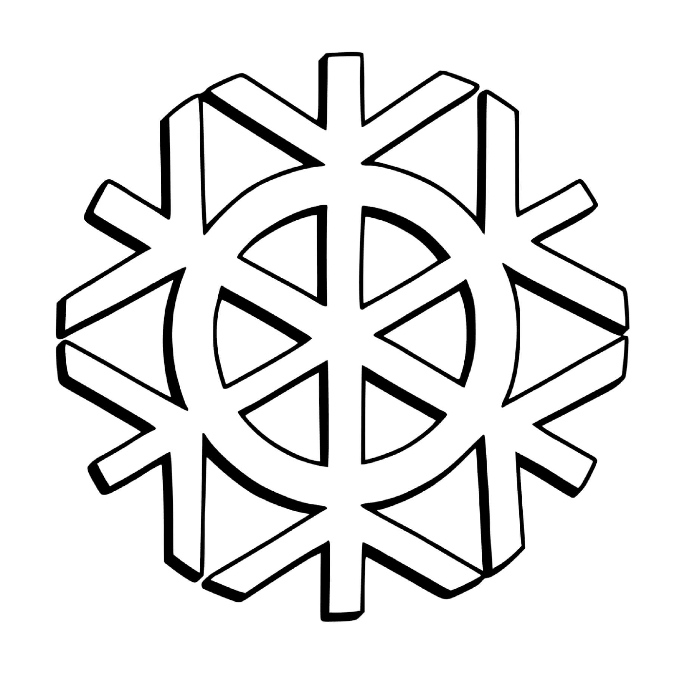  Schneeflocke Zeichen des Friedens 