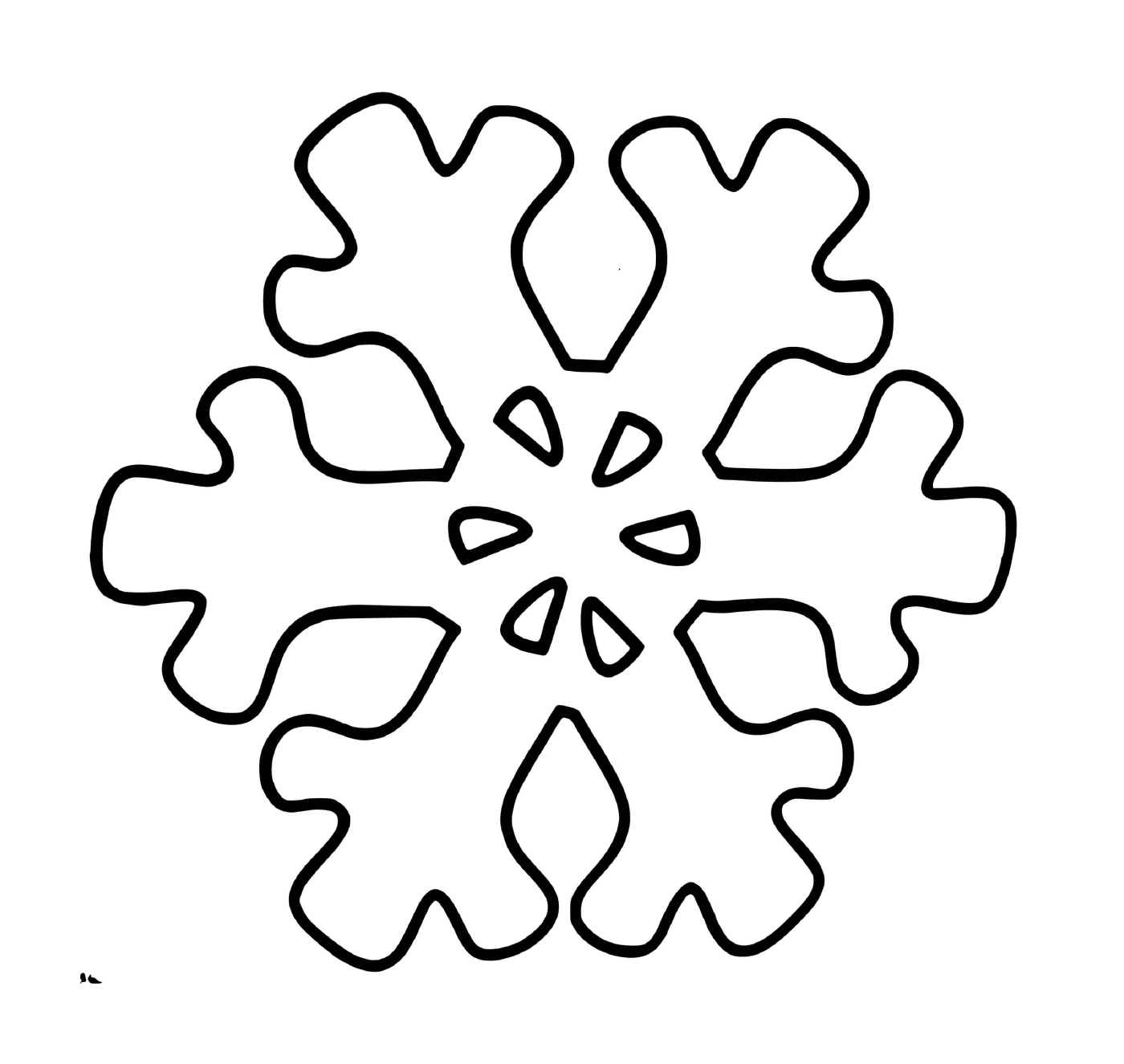  Кристаллический снежинок 