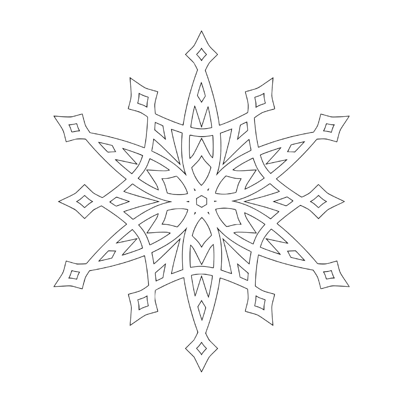  Un disegno complesso di fiocco di neve 