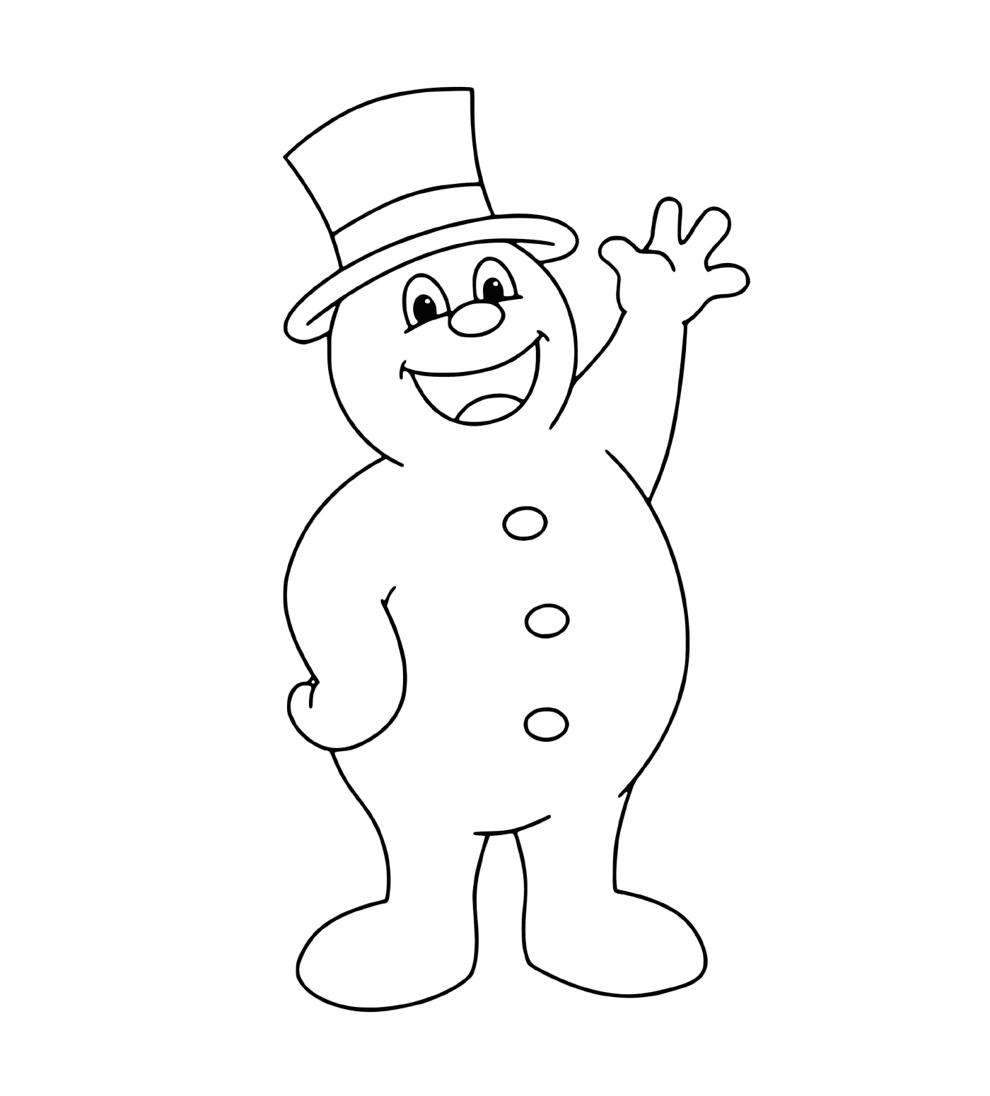  Frosty the snowman who salutes 