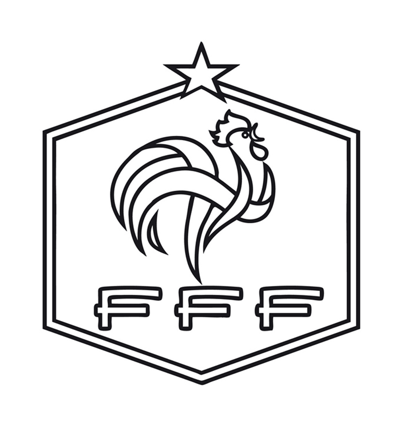  Football in France, rooster and star 