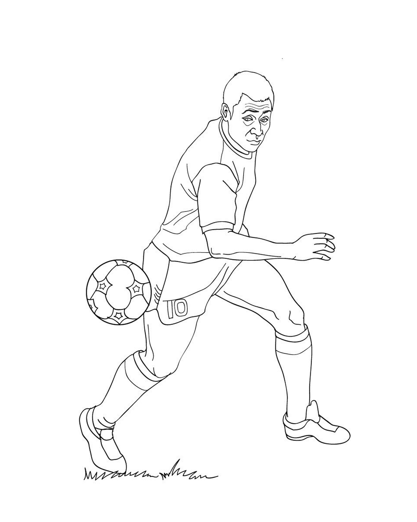  Un hombre jugando al fútbol 