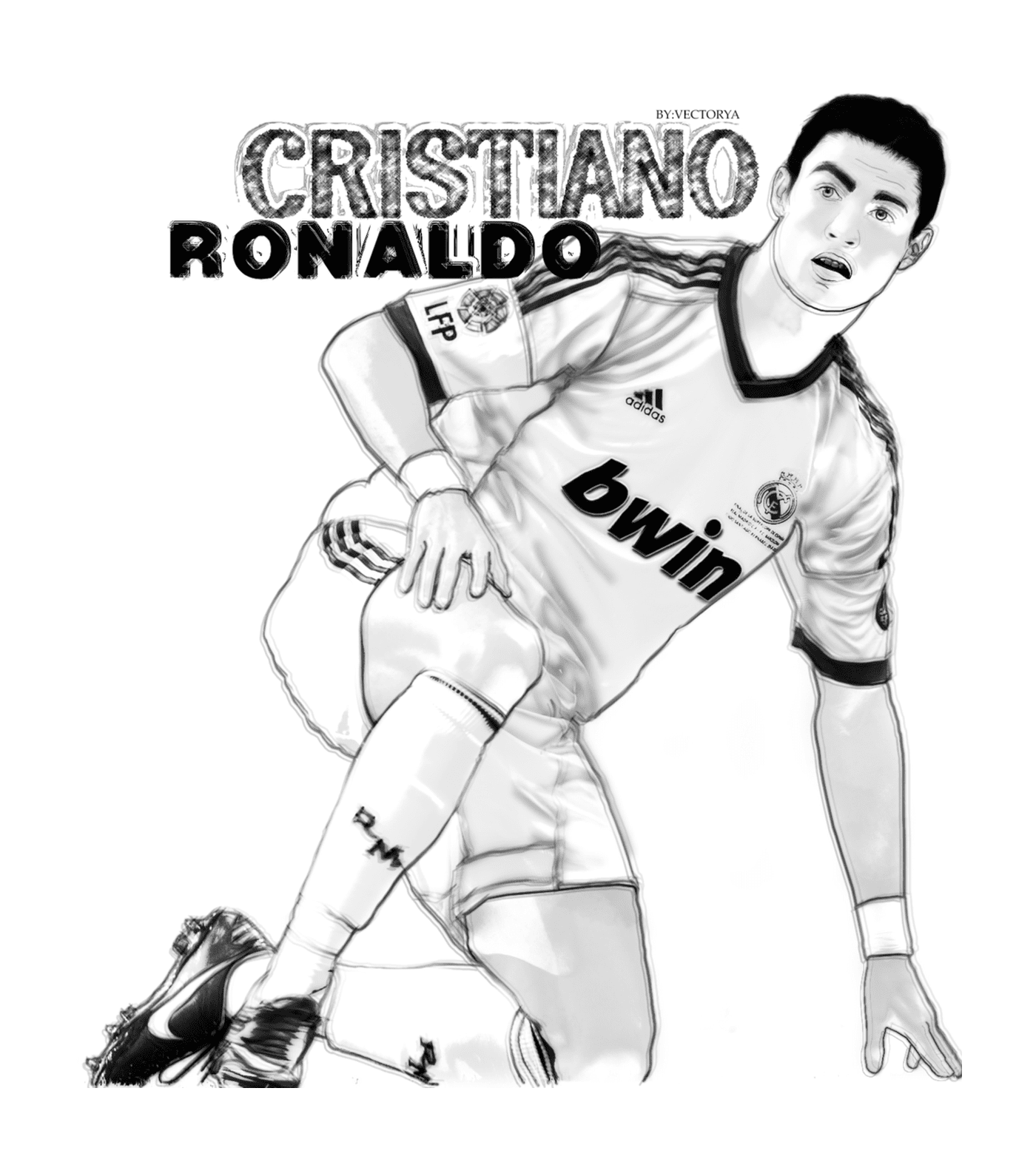  Cristiano Ronaldo überrascht, ein Vektor 
