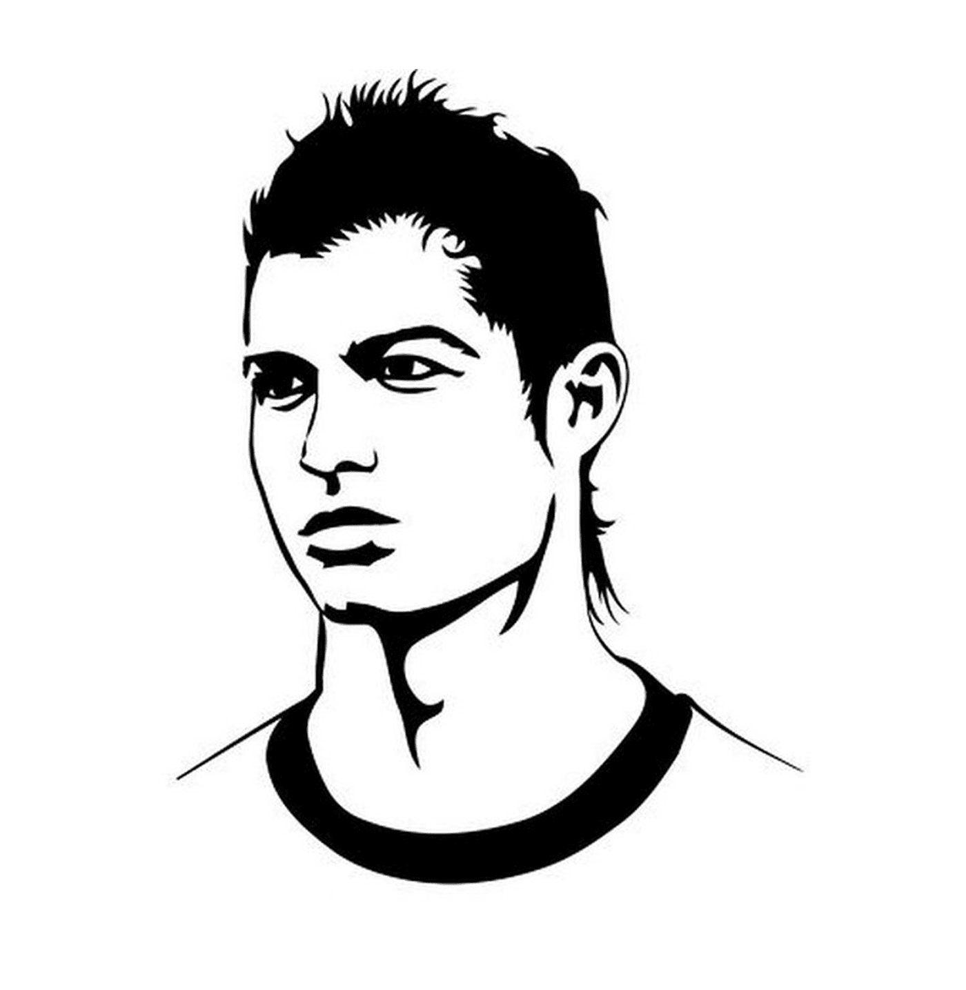 Cristiano Ronaldo con rostro, CR7, Portugal, Real Madrid 