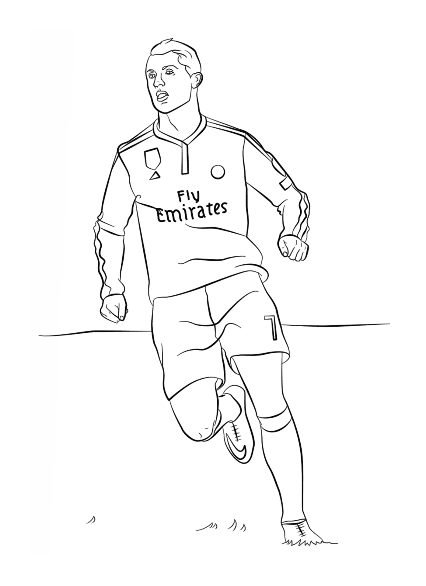  Криштиано Роналдо бежит с мячом 