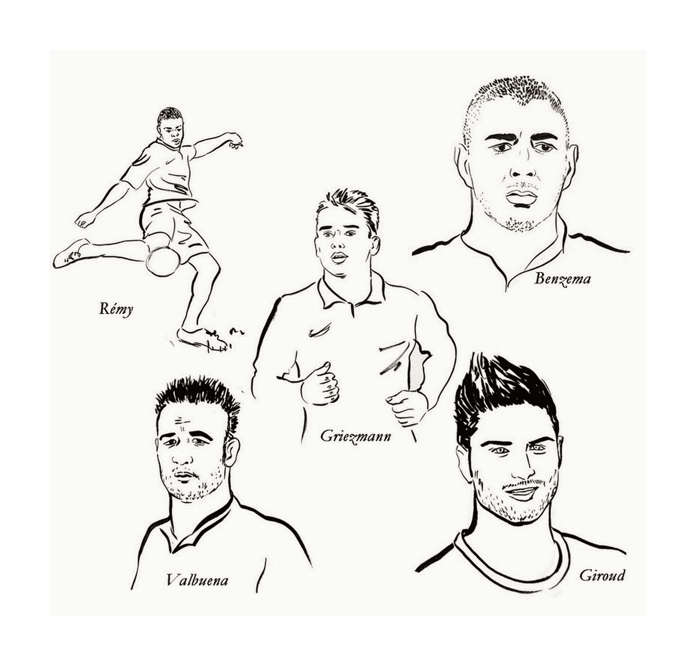  Karim Benzema, Griezmann y otros jugadores de fútbol 