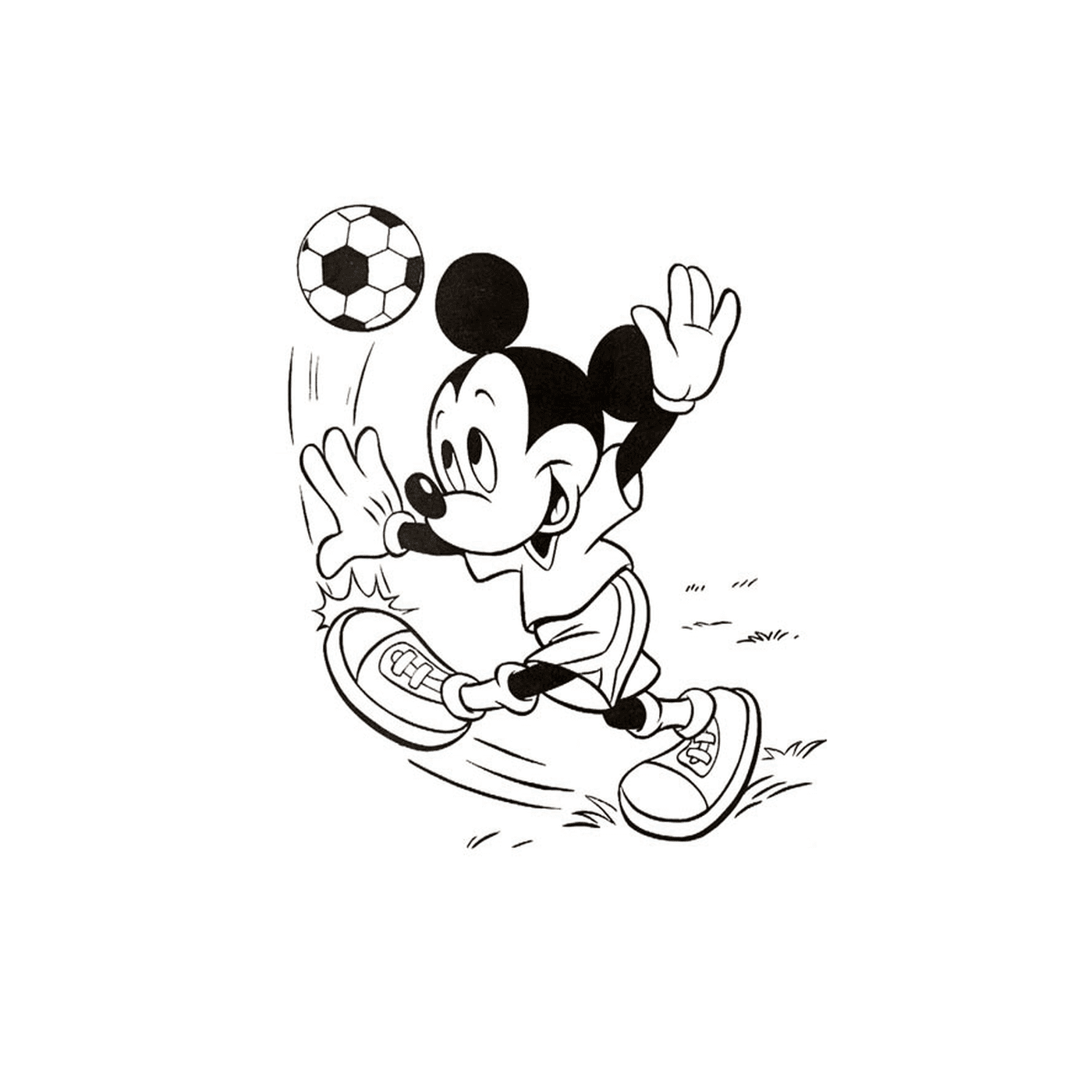  Mickey plays football 