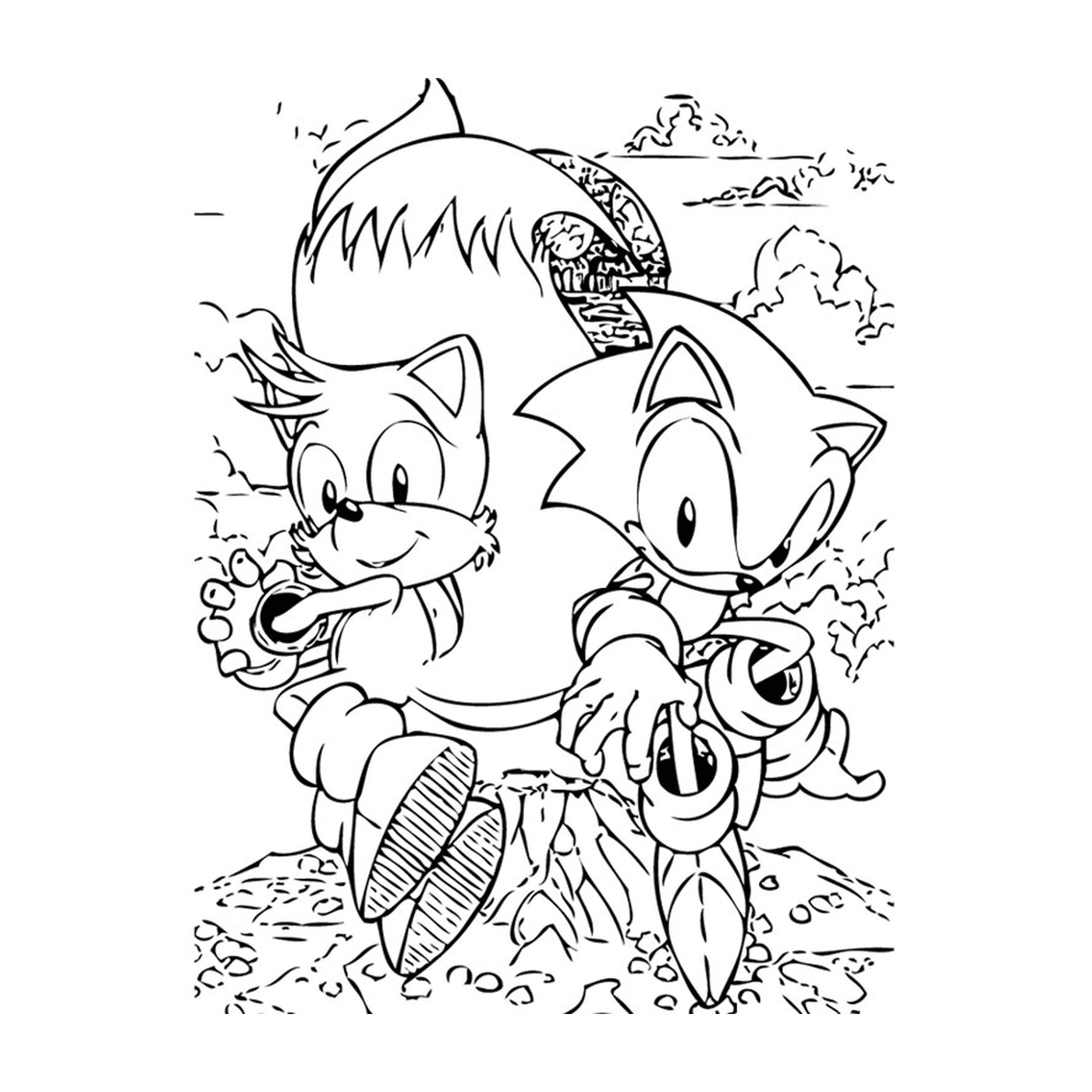  Sonic y colas en dueto 