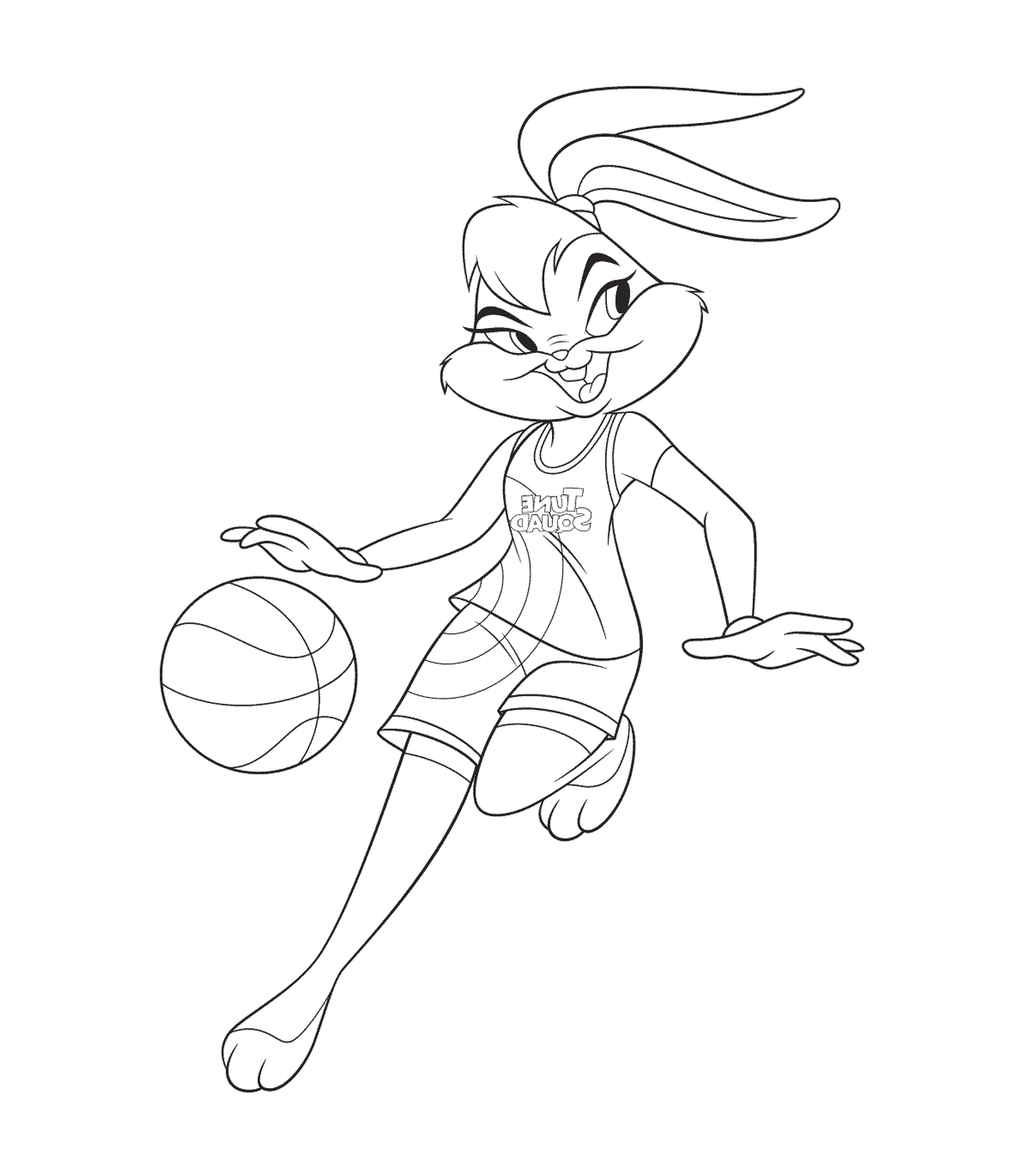  Rabbit playing basketball 