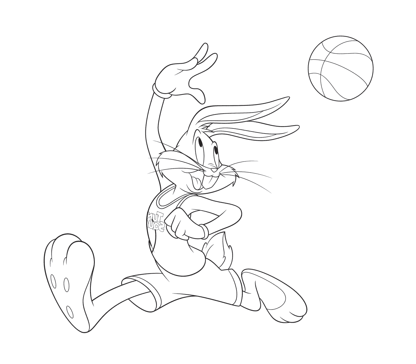  Rabbit playing basketball 