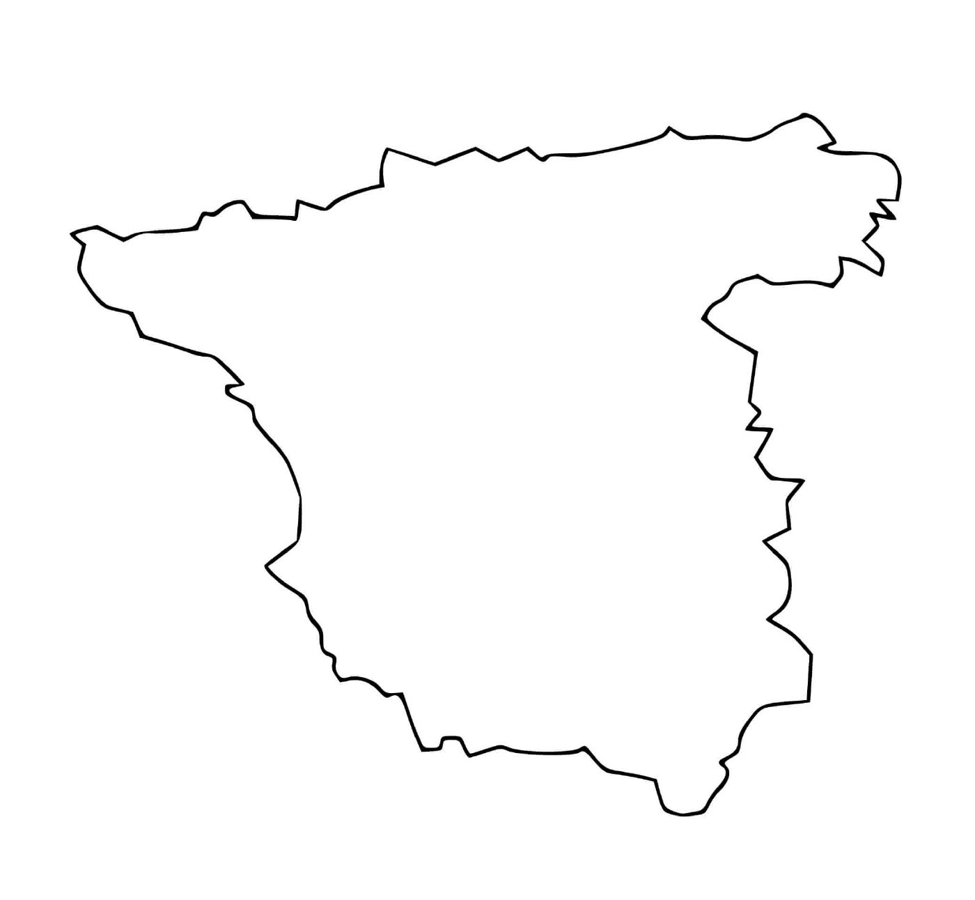  Karte von Südeuropa mit Spanien 