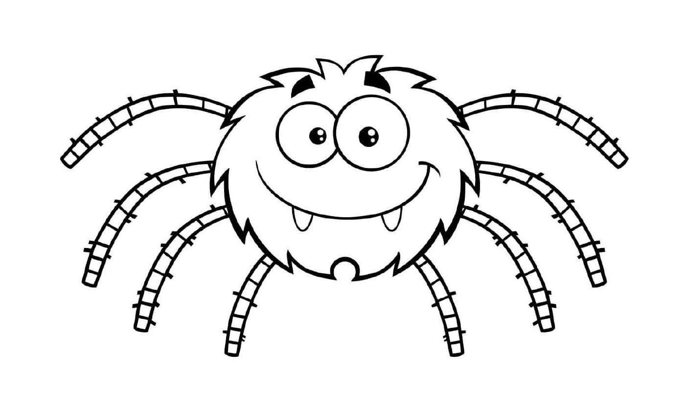 Eine niedliche und lächelnde Spinne