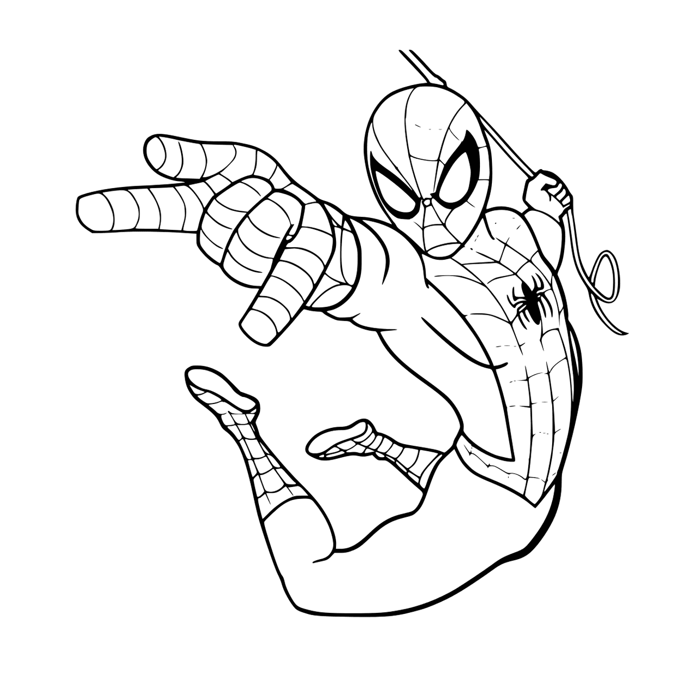  El Hombre Araña sujetando tijeras 
