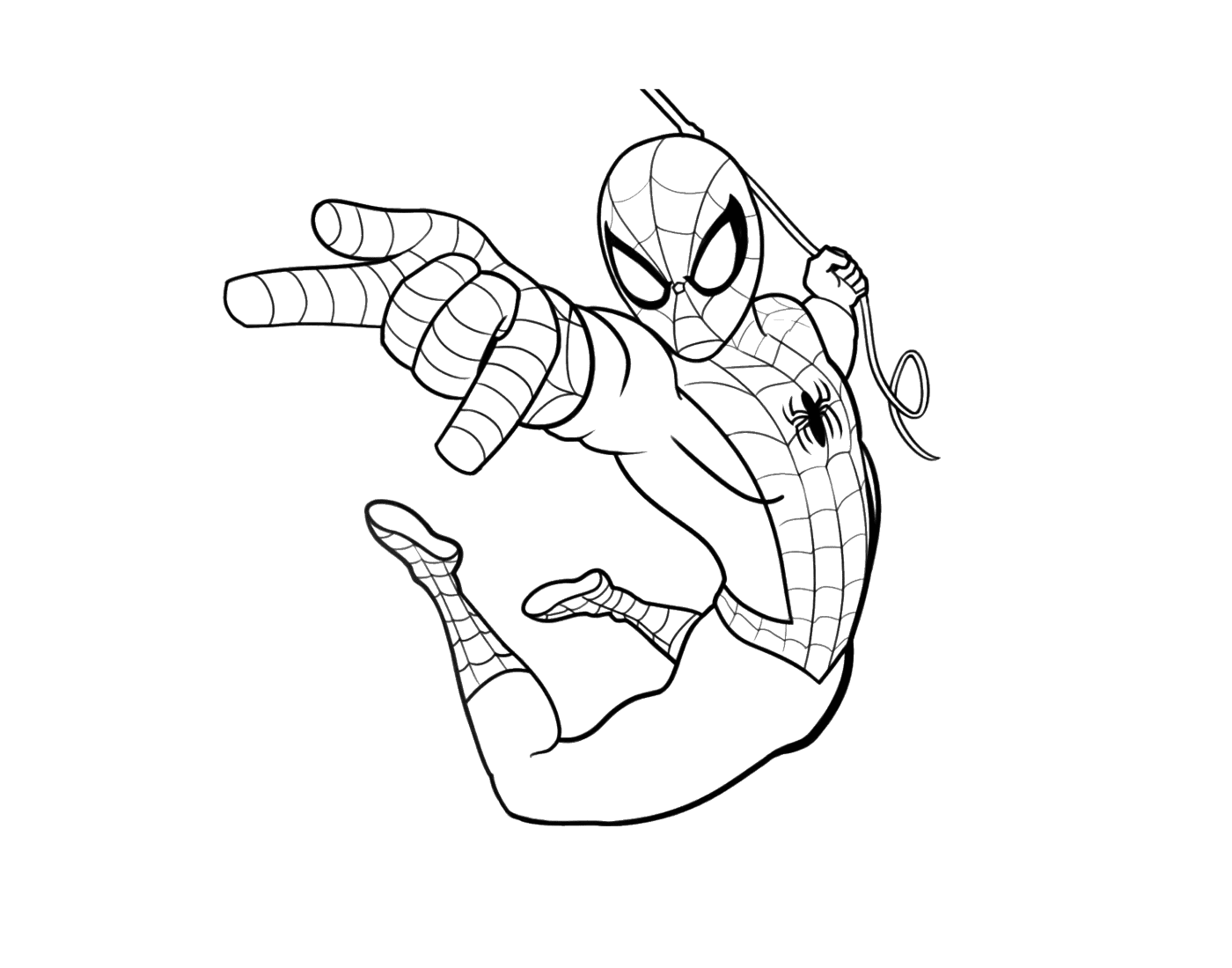 Spider-Man springt in die Luft 
