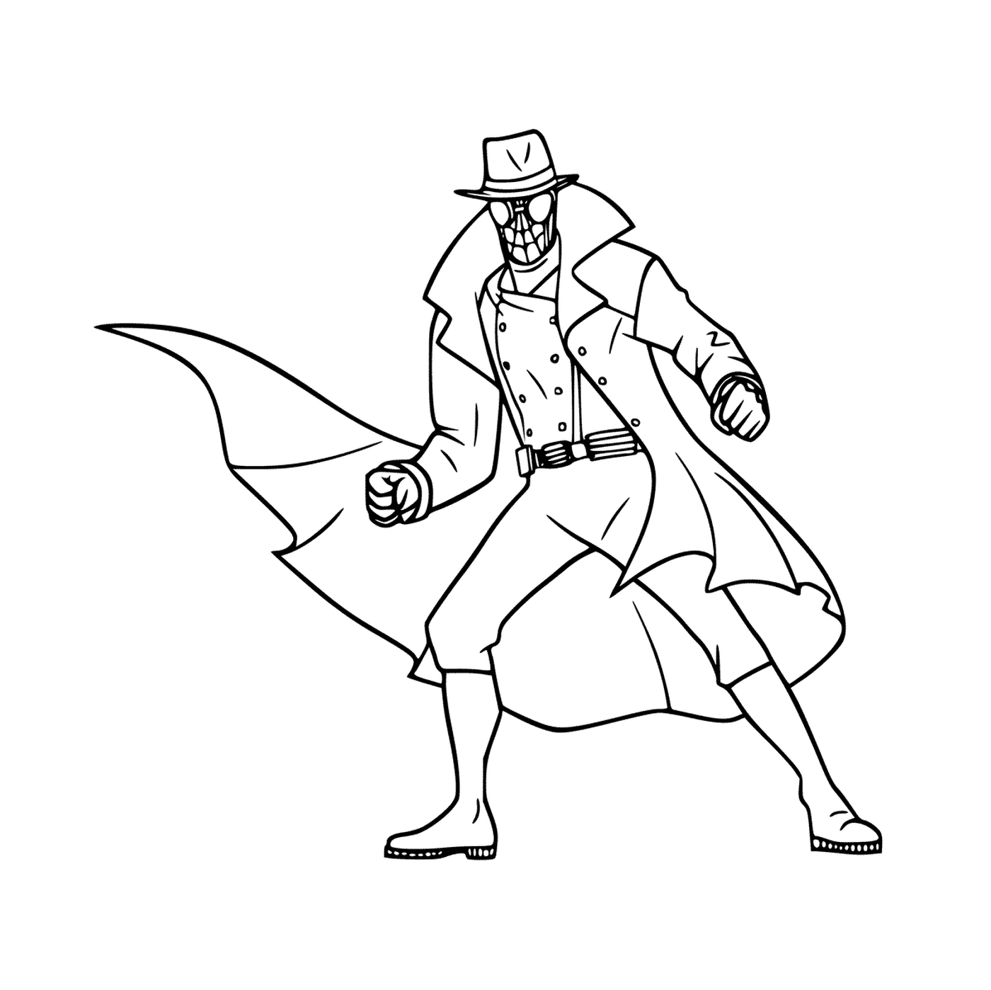  Man wearing a hat and a cape 