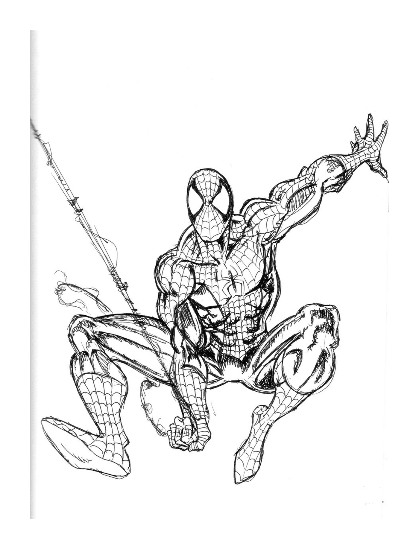  Spiderman con una caña de pescar 