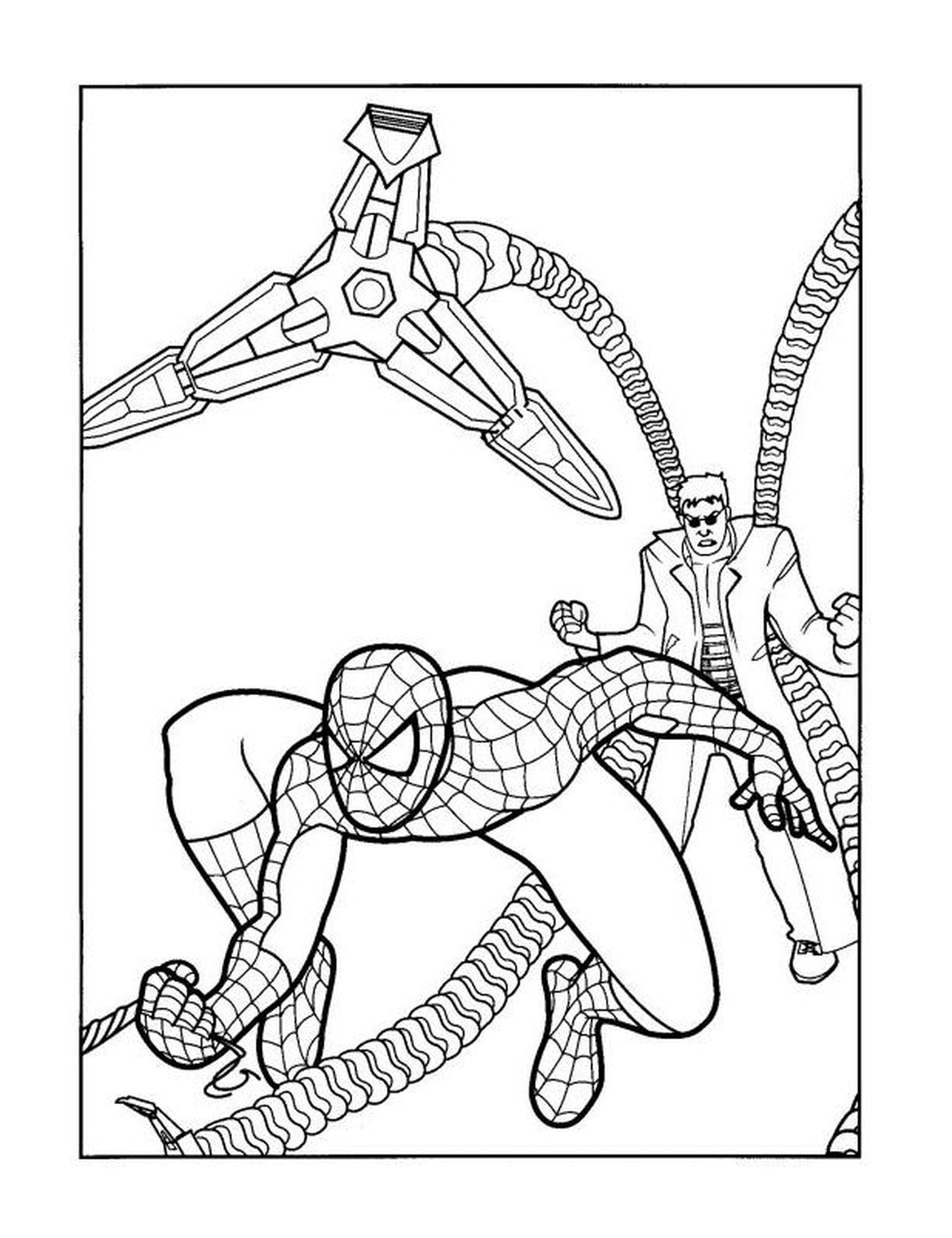  Doctor Octopus tries to catch Spiderman 