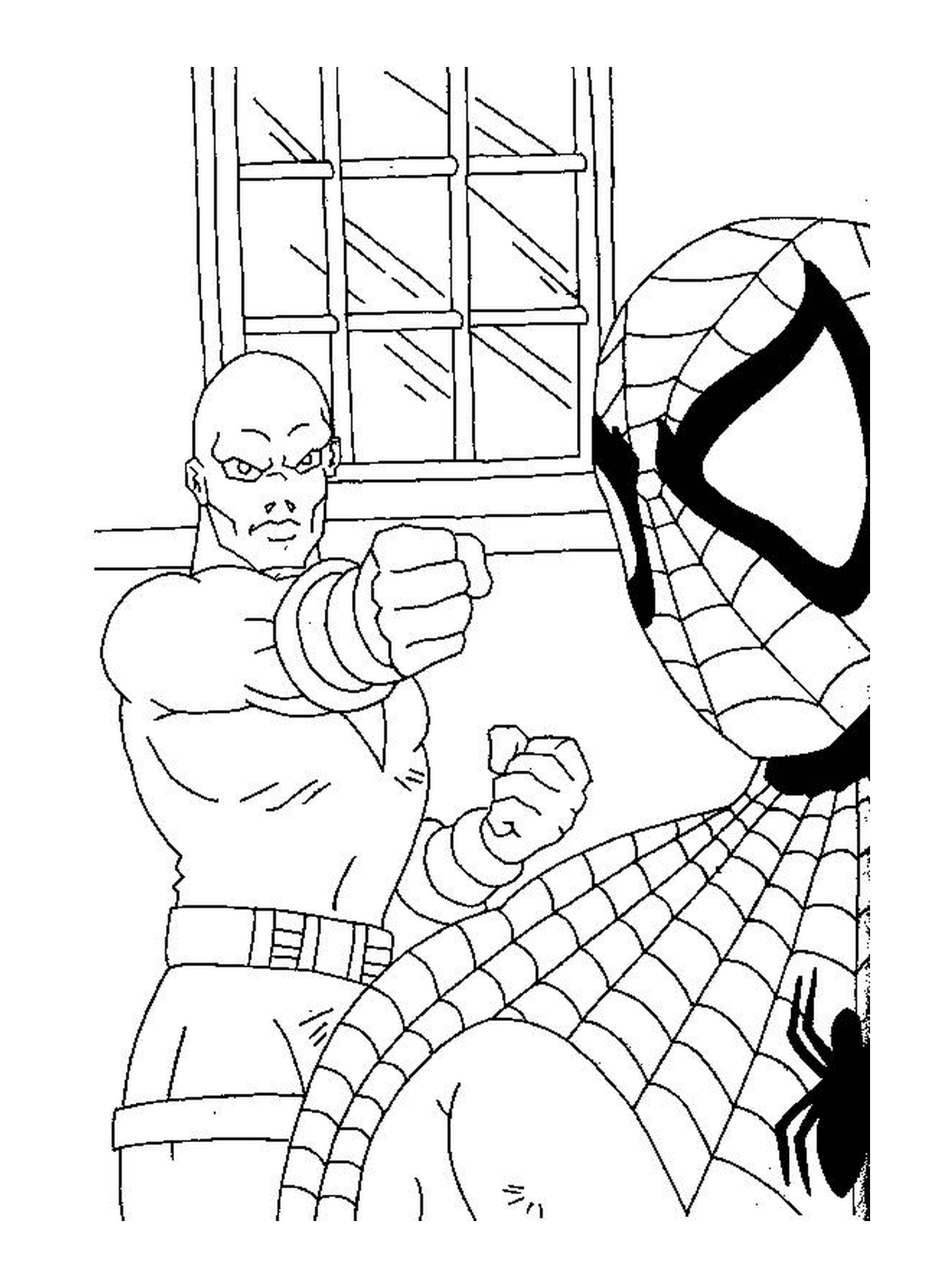 Spiderman and a man 