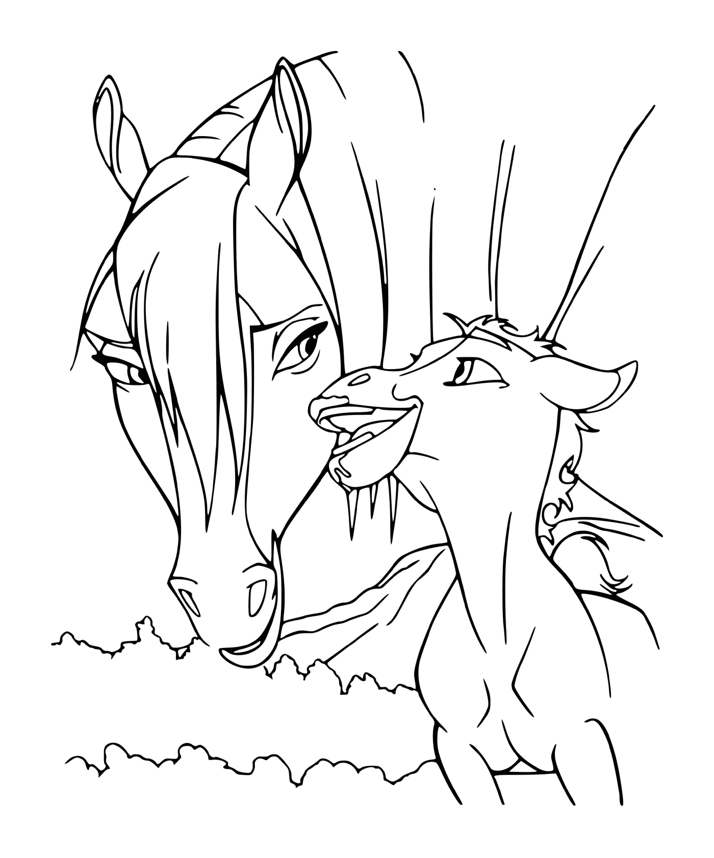  Spirit and his baby horse 