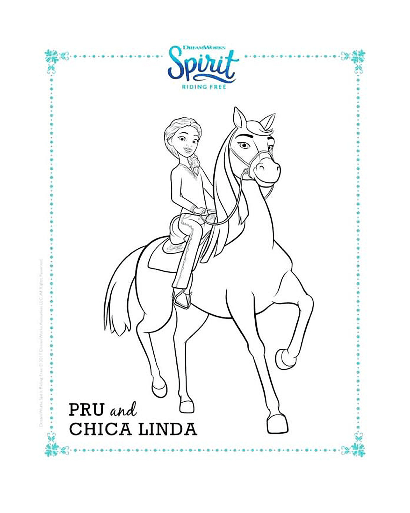  Pru and Chica Linda, riding Spirit 