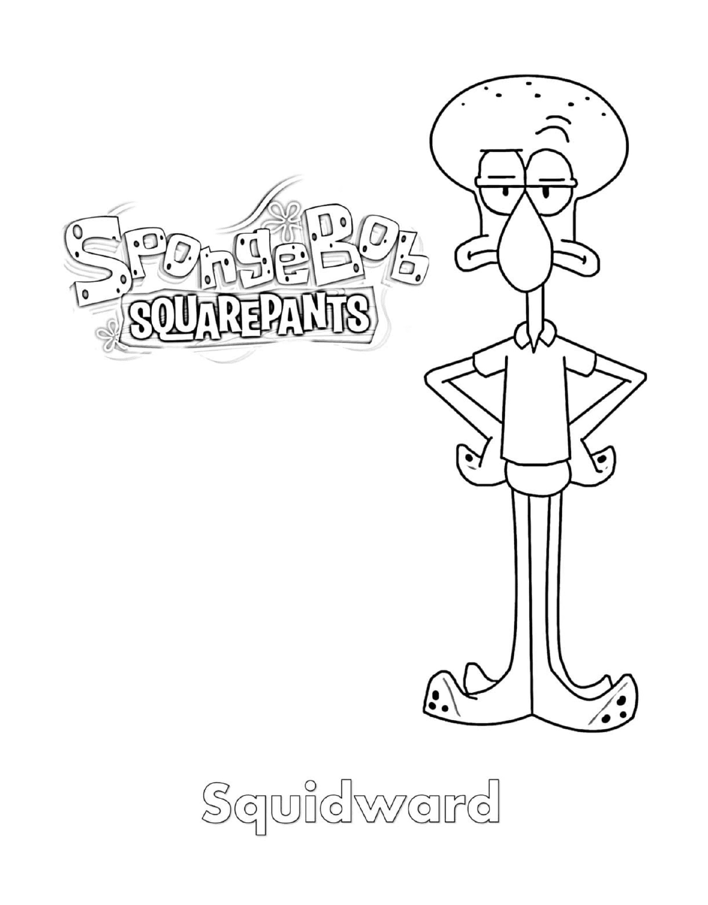  Squidward, ein Cartoon-Charakter 