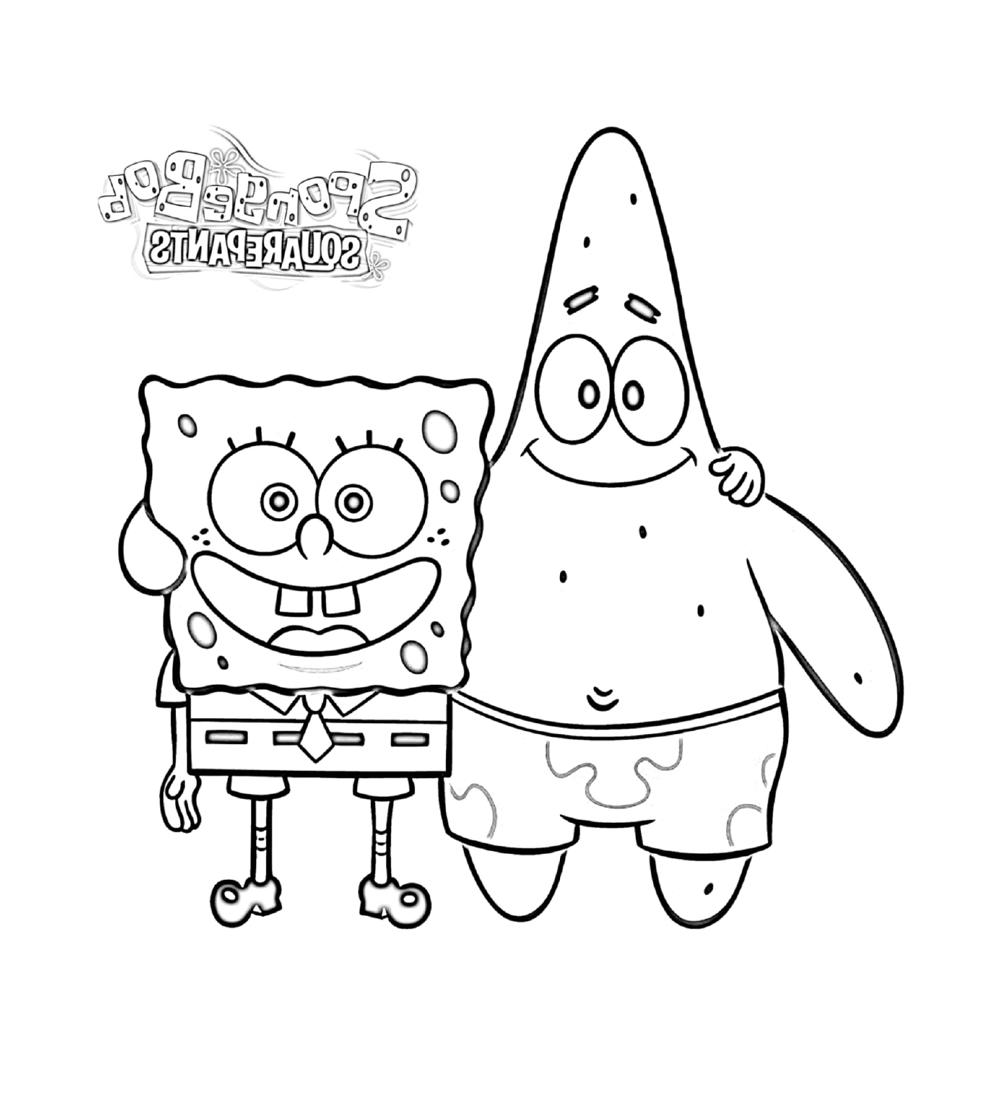  Spongebob and Patrick, friends 