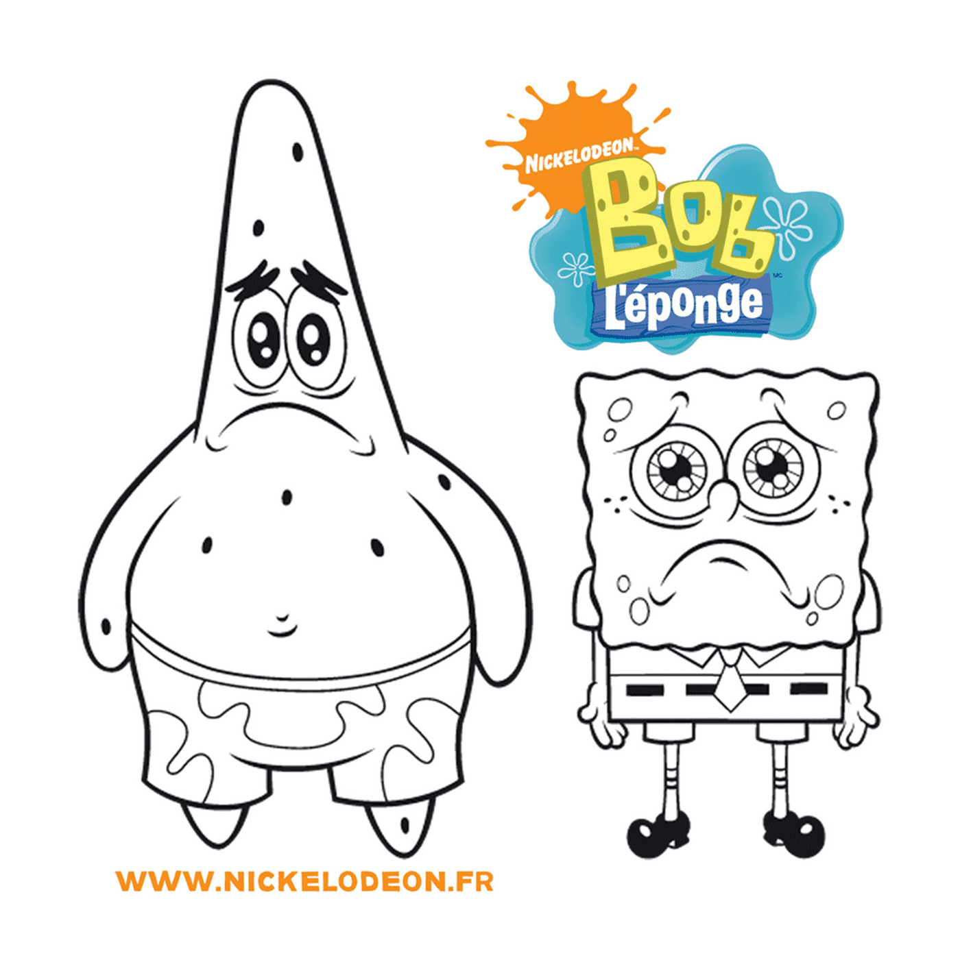  Ein Sponge Bob und das Sponge Bob Logo 
