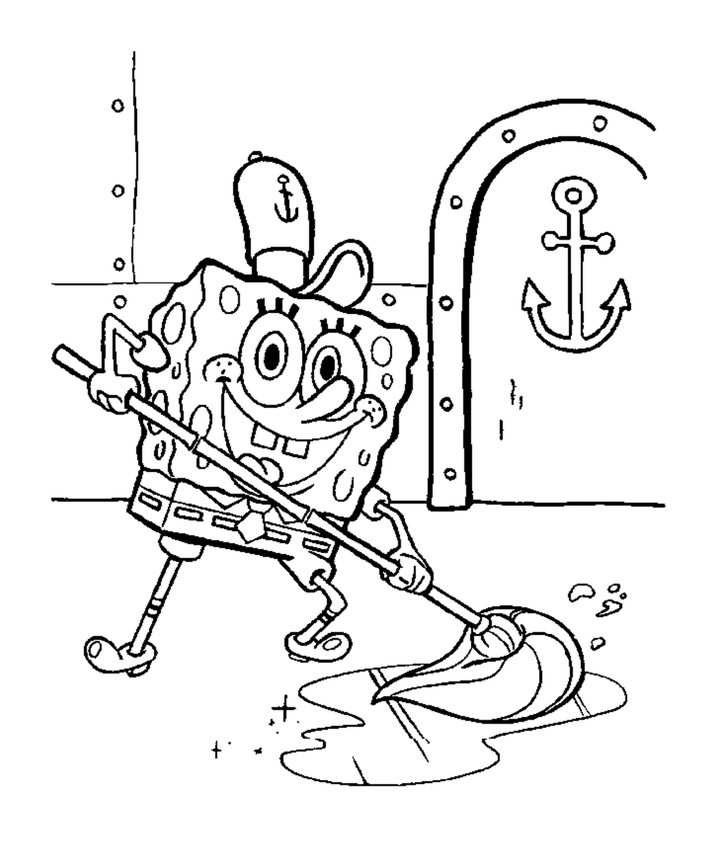  Bob's cleaning the sponge 
