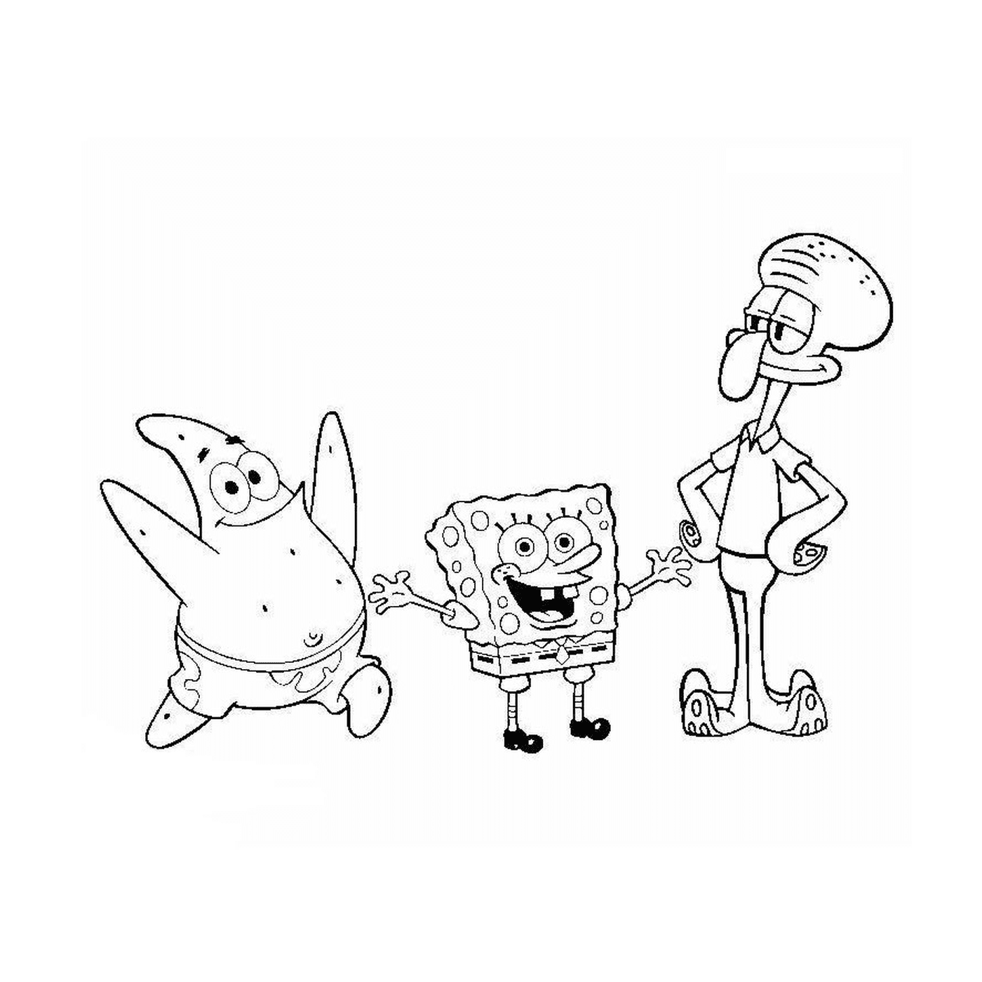  Spongebob, Patrick und Carlo Tentacles 