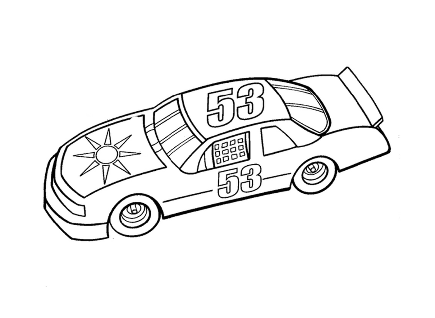  Simple coche deportivo logotipo sol 