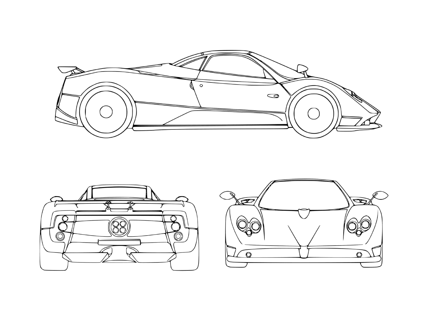  Turbo sports car for car racing 