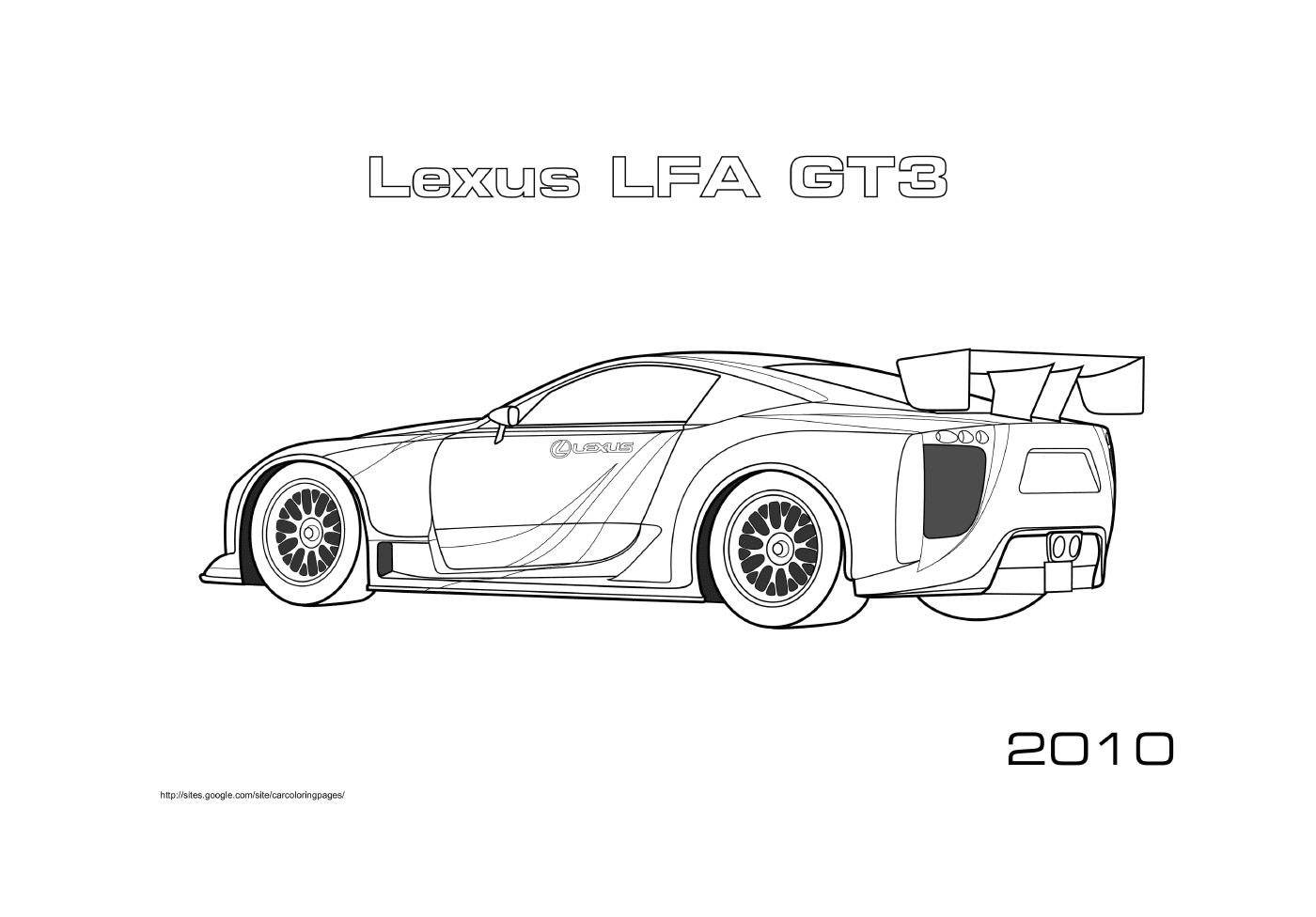  Lexus LFA GT3 coche de carreras 