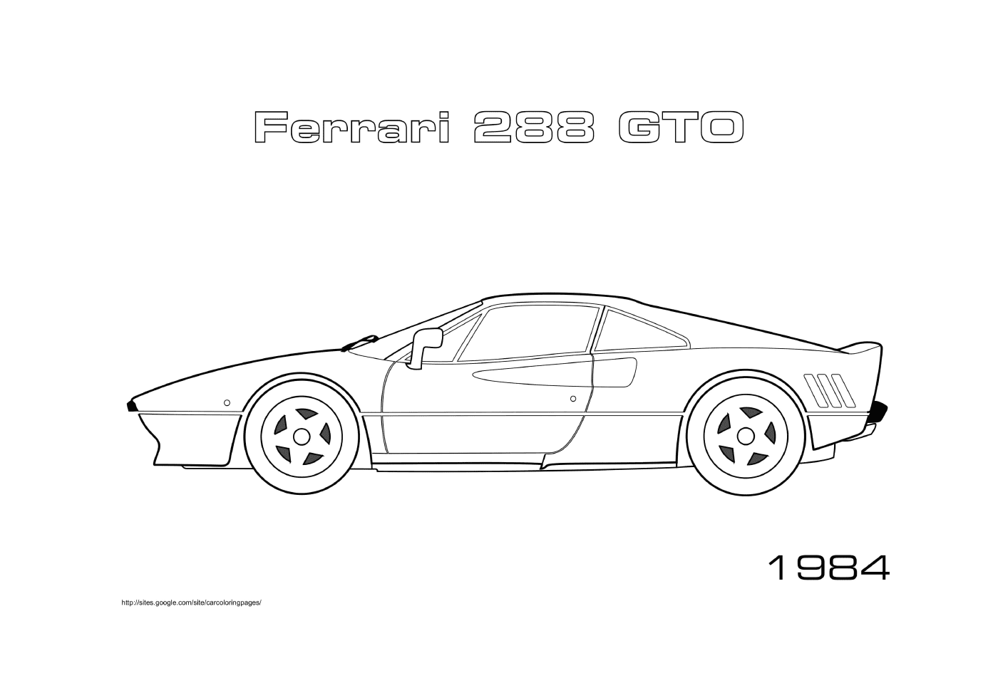  Ferrari 288 GTO 1984, coche deportivo 