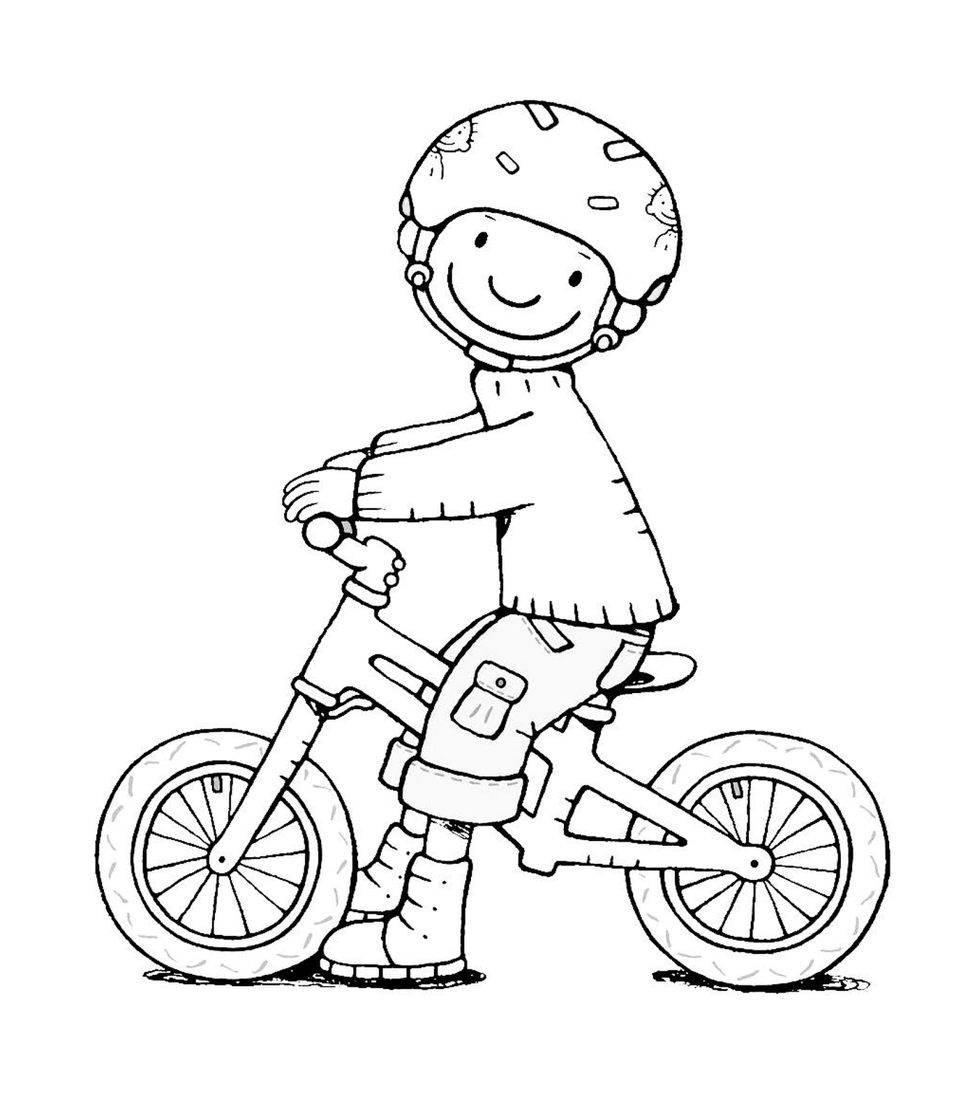  Sport, Fahrrad, Junge mit dem Fahrrad 