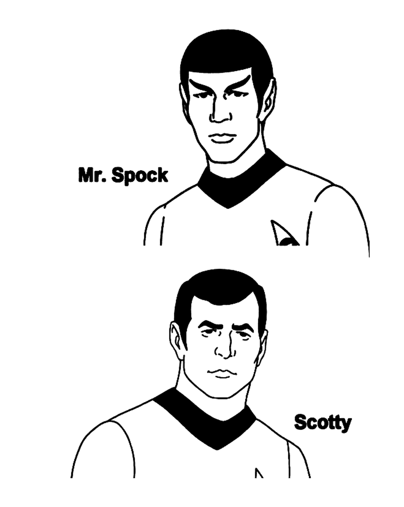 Spock y Scotty de Star Trek 