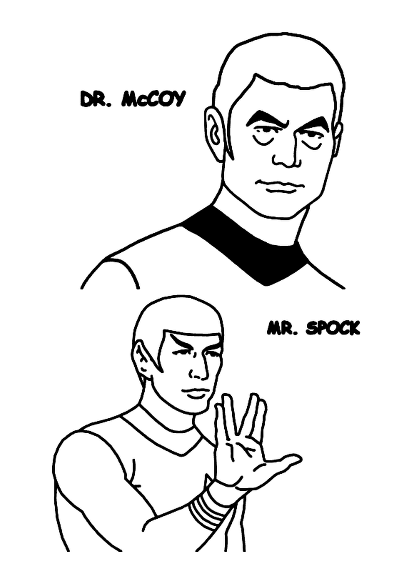  El Dr. McCoy y el Sr. Spock de Star Trek 