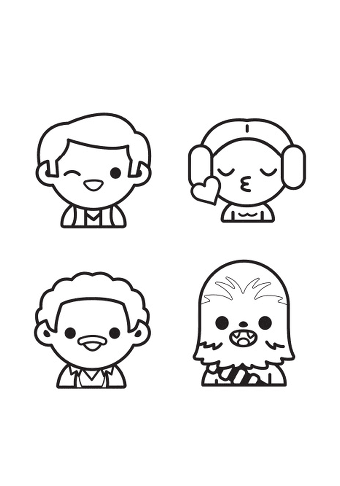  Set di caratteri animati Star Wars 