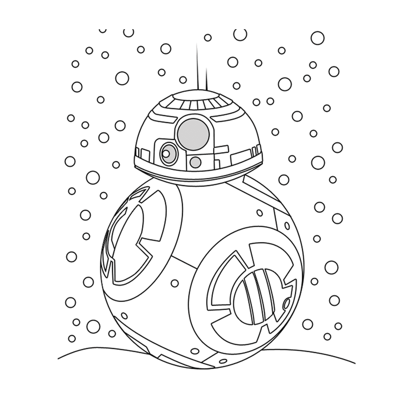  BB8 in Christmas snow 