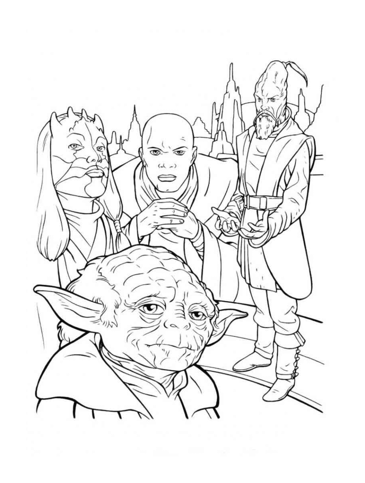  Star Wars characters with Yoda 