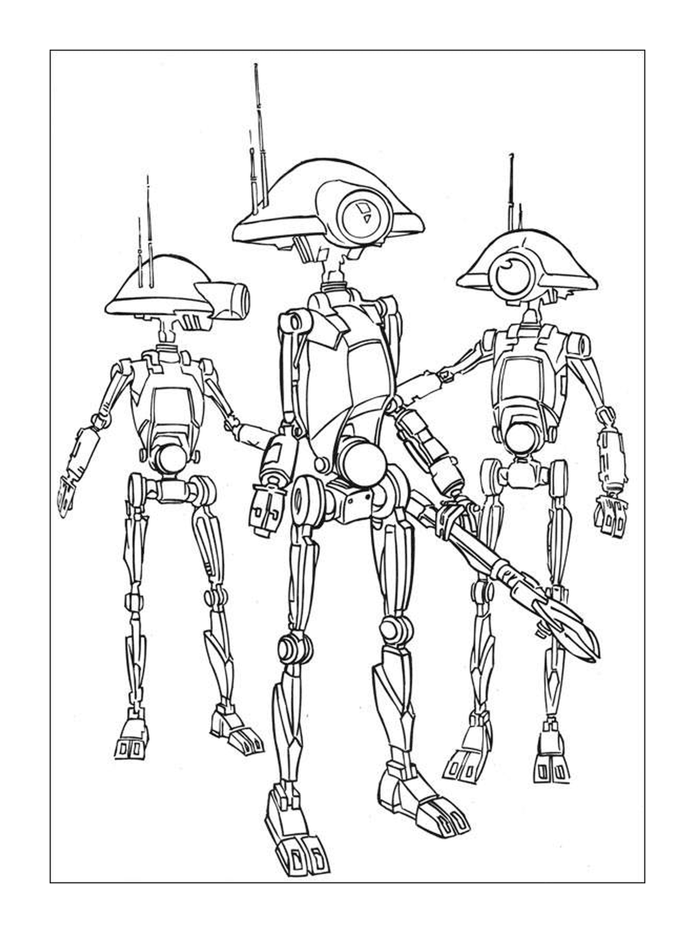  Tres droides alineados 