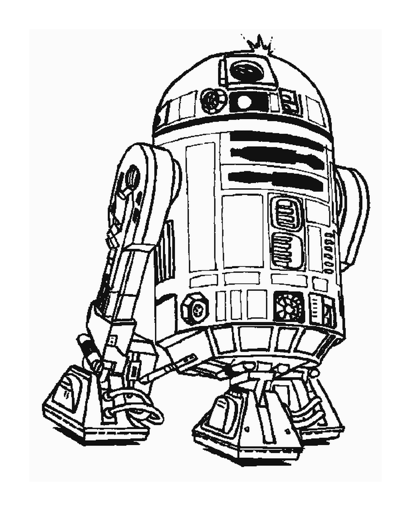  Dibujo de un robot R2-D2 